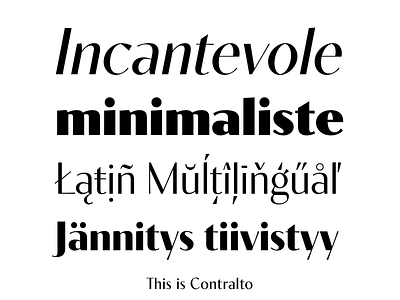 Contralto font family