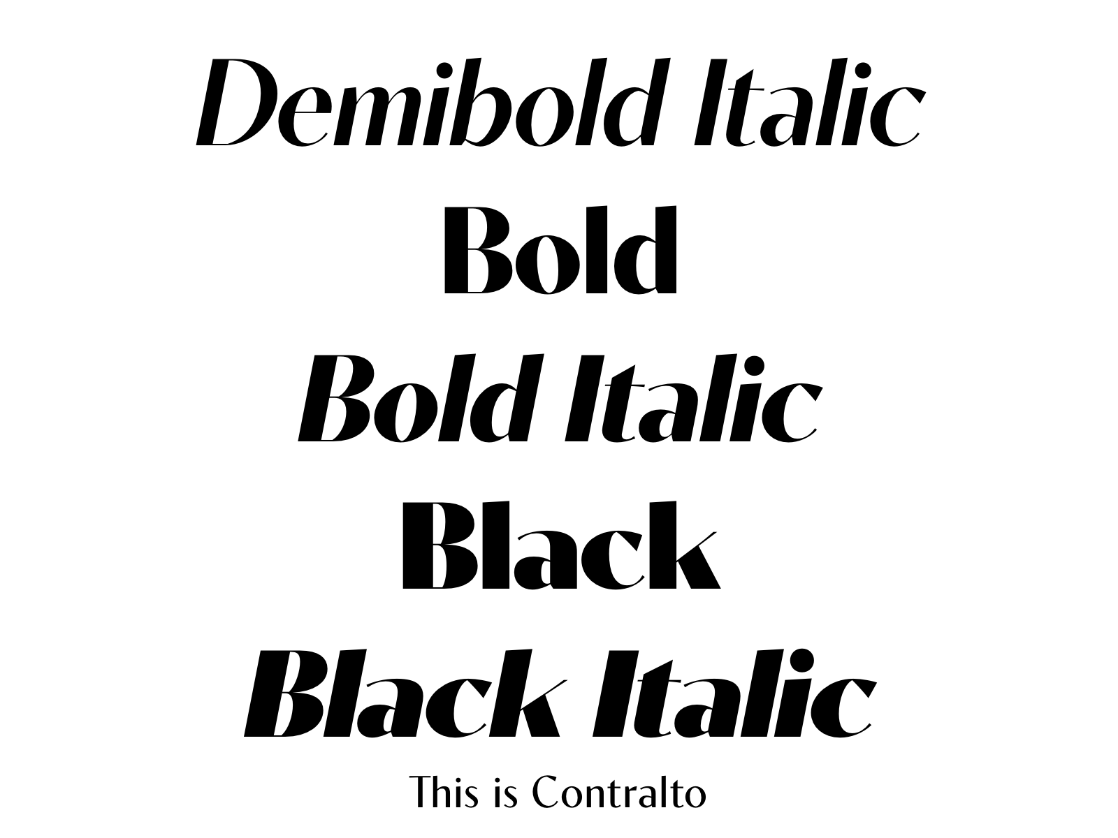 Contralto font family by Jan Tonellato - Synthview on Dribbble