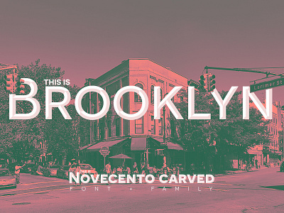 This Is Brookyln. This, is Novecento Carved font layered nyc type typography