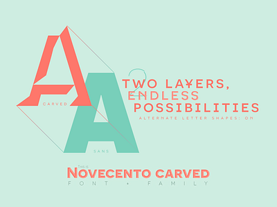 two layers, endless possibilities font layered type typography
