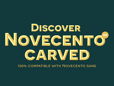 Discover Novecento Carved font layered type typography
