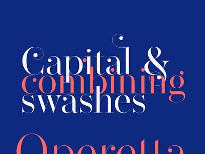 Operetta font swashes clean creative deco didone elegant fashion font new optical serif swashes type typo typography