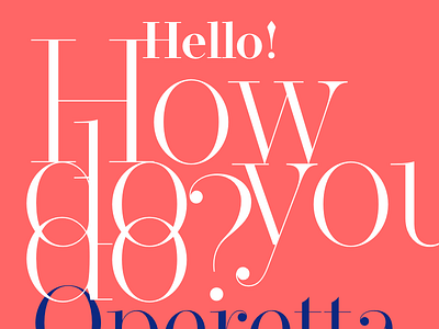 Operetta font optical sizes