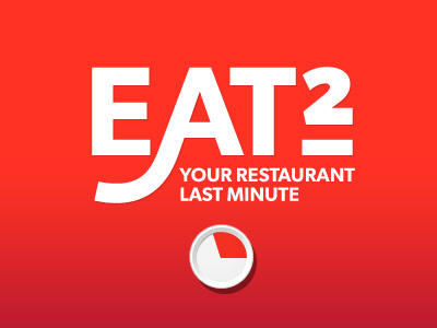 Eat2 Logo app food logo design minimal