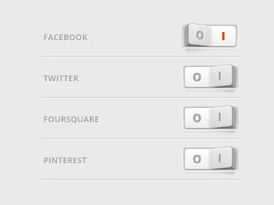 Iphone App social networks connect buttons