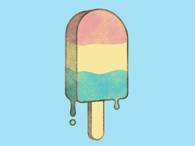 popsicle awesome barbie candy cool cute cutesy feminine girly halftone illustration popsicle summer sweet t shirt design