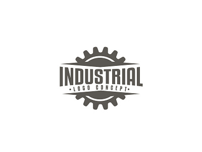 industrial logo concept awesome branding cool factory gear industrial iron logo logo design metal retro steampunk vintage