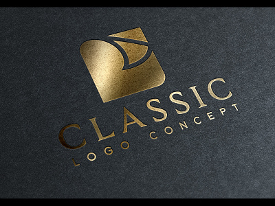 classic logo concept book classy clean corporate elegant for sale gold foil logo logo design page paper print publishing simple sleek sophisticated