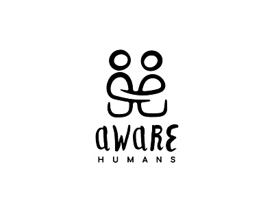 Aware humas logo concept artistic awareness charity embrace human beings humanity illustration kindness logo logo design love positivity