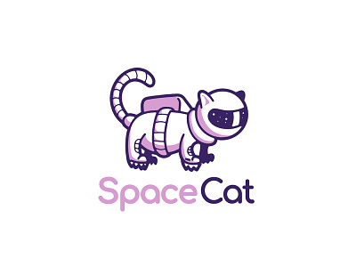 Space Cat logo/mascot illustration animal astronaut awesome cartoon cat character cool cute funny illustration logo logo design mascot pet space