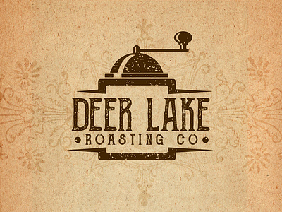 Deer Lake Mock coffee for sale grunge hipster logo logo design retro retro logo texture vintage vintage logo design