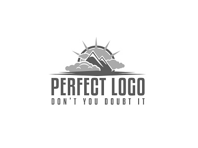 perfect logo branding clouds ecology graphic design landscape logo logo design mountains nature outdoors sky sun