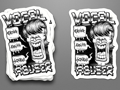 vocal abuser band caricature cartoon character comic extreme funny growl humor illustration joke mascot metal music punk scream singer urban vocal voice