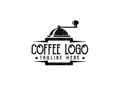 Coffee Logo beverage cafe classy coffee coffee grinder coffee shop drink elegant latte logo logo design retro rustic sophisticated stylish vintage