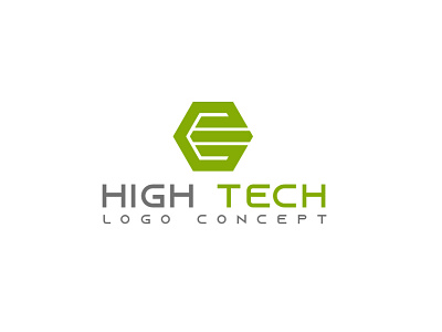 Hi Tech logo concept abstract clean computers corporate cyber design concept futuristic geometric green internet logo logo design modern professional technology