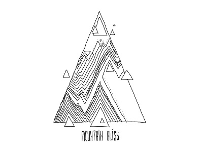 mountain bliss abstract awesome childish cool decorative geometric illustration line art modern mountain outdoor simple triangles weird