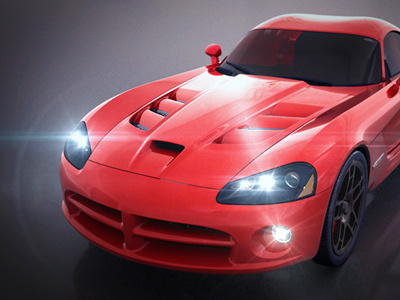 Viper Render 3d automotive cinema 4d dodge viper red render viper vray