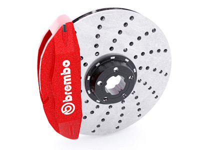 Brake Render automotive brake brakes brembo car cg cinema 4d cross drilled photo real render vray