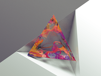 Curly abstract cinema 4d geometry pyramid triangle xparticles