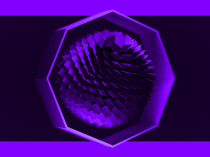 Squared Sphere animation cinema 4d geometry mograph purple sphere