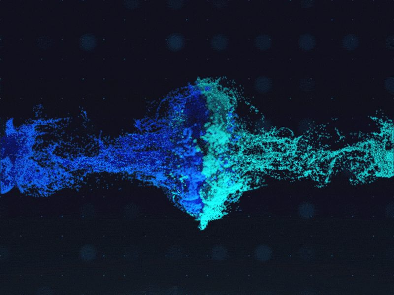 Cross Fire abstract blue cinema 4d explosia fluid green particles xparticles