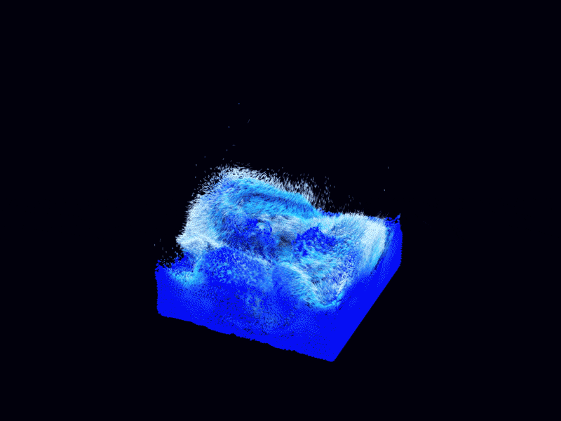 HydroFLIP abstract cinema4d fluid particles splash square xparticles