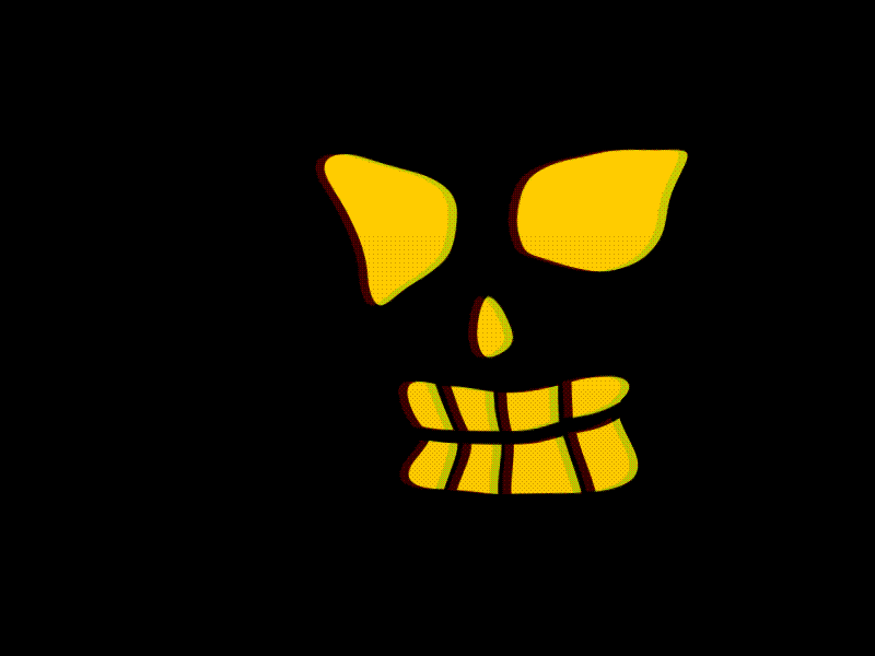 ~_0 animation cell face gif skull teeth