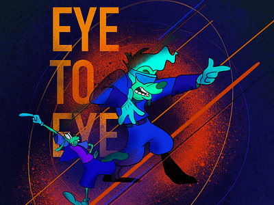 Eye to eye. goof goofy movie illustraion powerline procreate