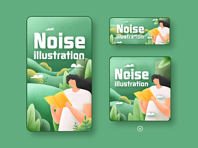 Noise illustration design flat illustration illustrator minimal noise illustration traffic ui web website