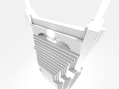 Batman building wireframe 8bit magicavoxel nashville voxel
