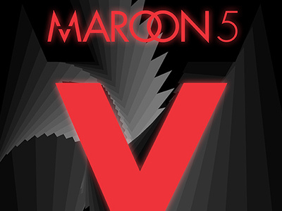 Maroon 5's V art artwork cd design edition illustration label limited maroon5 vinyl