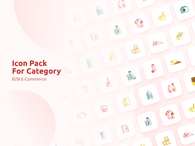 Icon Pack for Category Groceries B2B E-Commerce