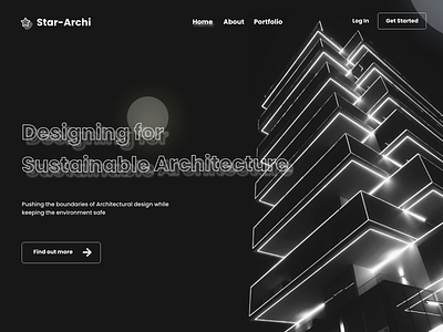 Star-Archi arhitecture black and white star ui design