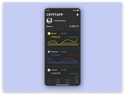 Cryptapp app app design app mobile crypto design mobile app mobile app design mobile ui ui ux