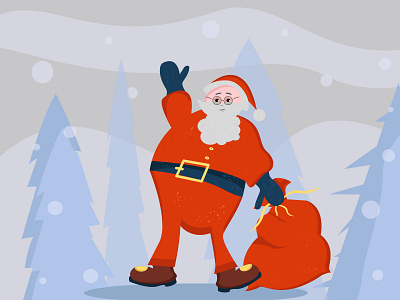 Santa Claus of 2020 :) christmas tree flat design flat illustration merry christmas new year santaclaus vector winter