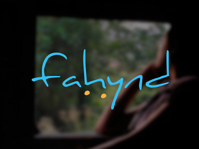 Fahynd Logo blue fashion logo modern orange shopping cart