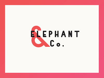 Elephant & Co. ampersand branding design elephant logo red swiss