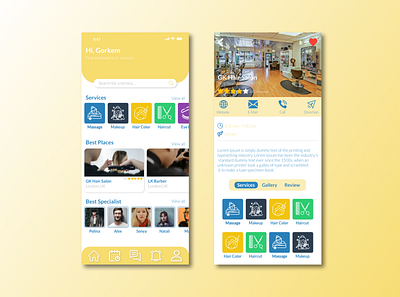 GKLC Salon Booking App app app design app ui application design design mobile ui