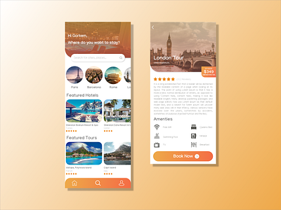 GKHotel App UI Design