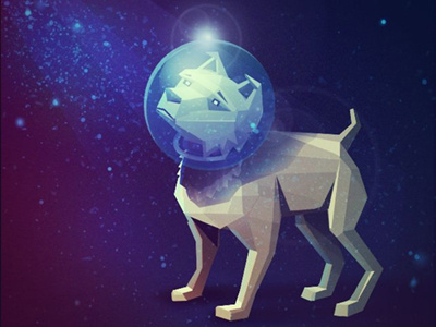 Cosmodog astronaut dog illustration space