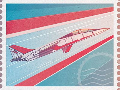 My Lovely Pilot illustration plane postmark