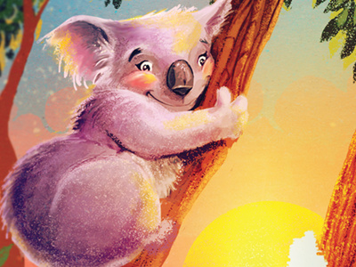 Koala, Koala, Crocodile story 1 illustration koala light sun