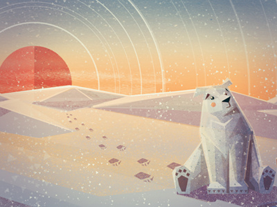 Walrus S Foots Part1 illustration light polar bear snow sun winter