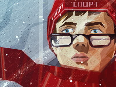 Mitya boy illustration snow winter