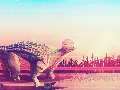 Go Summer ankylosaurus dinosaur light longboard summer