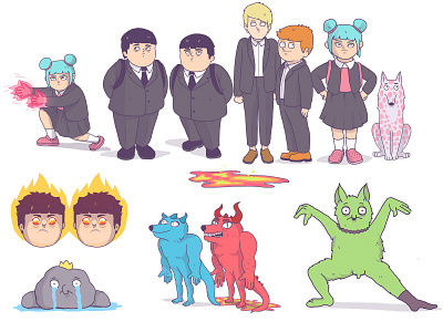 Super Great Detective Agency characters concept art illustration