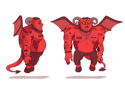 satan character design digital illustration illustration