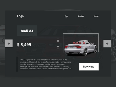 Web design for Car shop