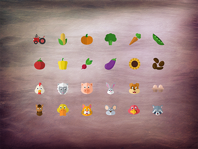 @2x Flat farming icons flat free freebie iconset layered psd