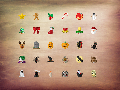 Christmas & Halloween icon pack